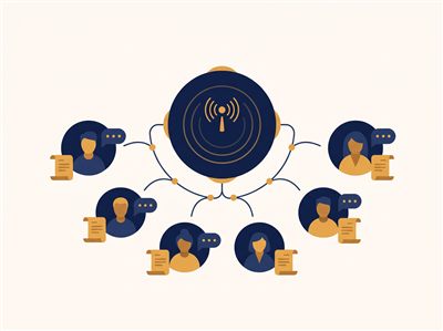 GA 영업 네트워크 시스템 일러스트